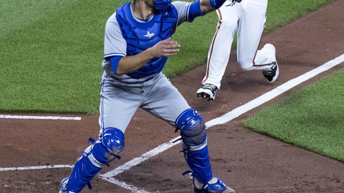 Luke_Maile_at_home_plate_(34768029275)