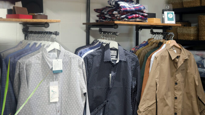 3 different shirts displayed in row