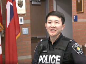Canadian Officer in the Police Station