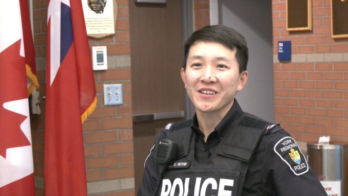 Canadian Officer in the Police Station